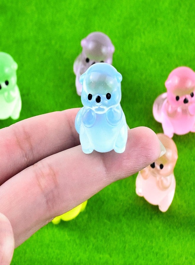 HOMICO 24 Pieces Luminous Mini Otter Resin Animals for Dollhouse Fairy Garden Birthday Decorations - Image 5